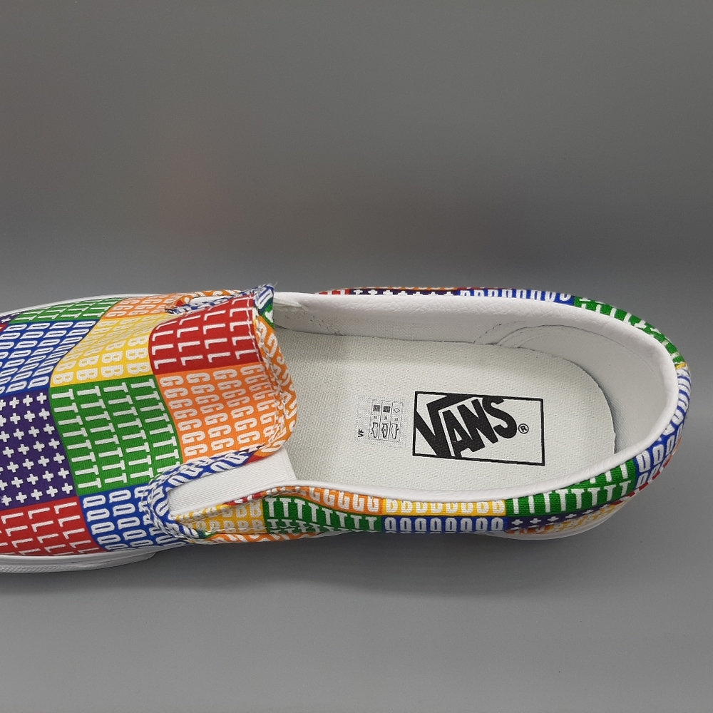 New Vans Classic Slip-On Gay Pride LGBTQ LGBT Rainbow Color Men's Shoes Slip Ons - Picture 9 of 13